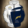 Los Angeles Chargers Hoodie Zip Hoodie 3D
