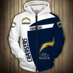 Los Angeles Chargers Hoodie Zip Hoodie 3D