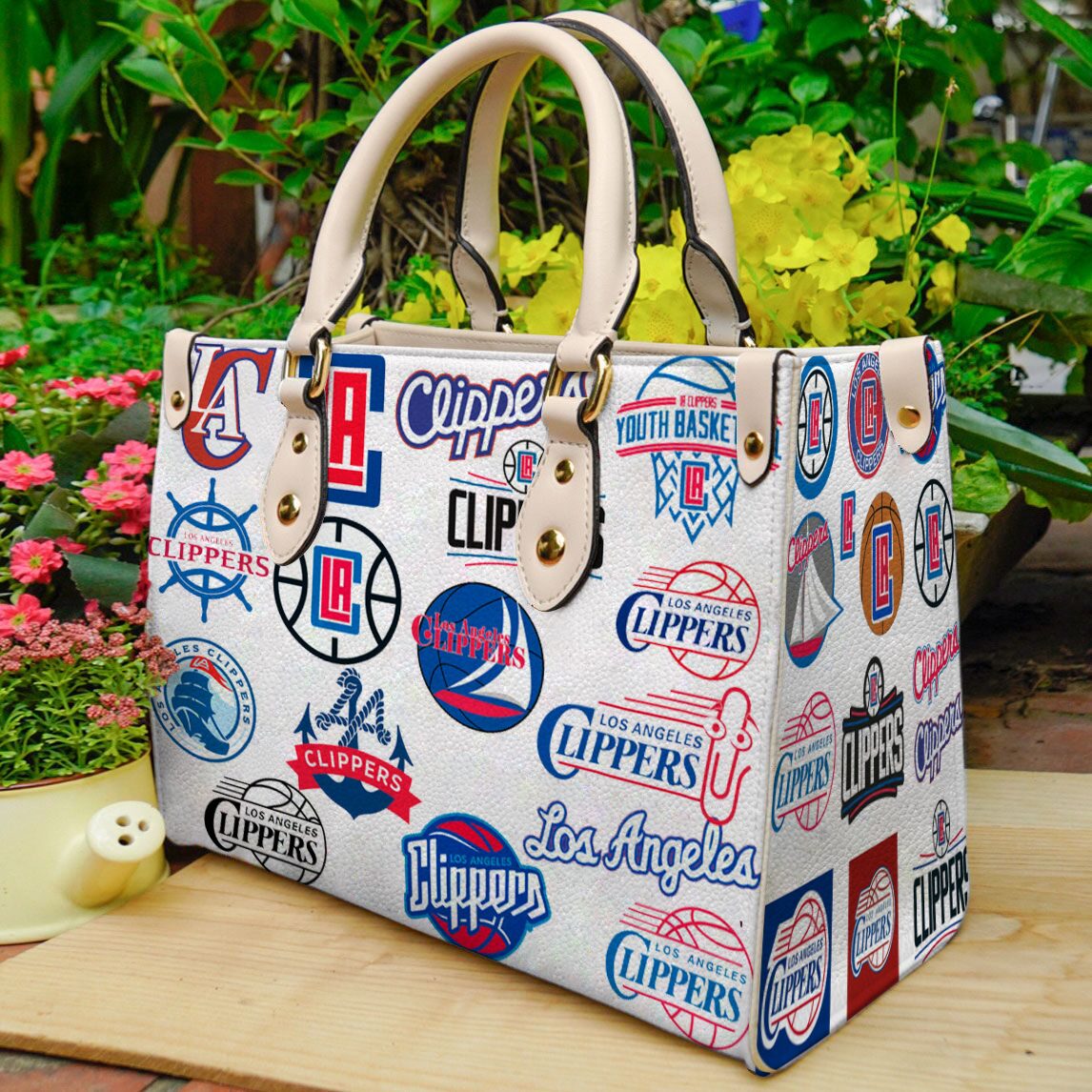 Los Angeles Clippers Leather Handbag 1 Los Angeles Clippers Leather Handbag