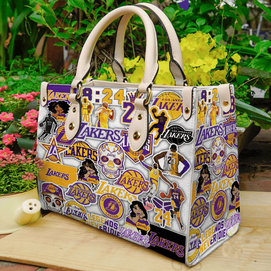 Los Angeles Lakers 2 Leather Handbag 1 Los Angeles Lakers 2 Leather Handbag