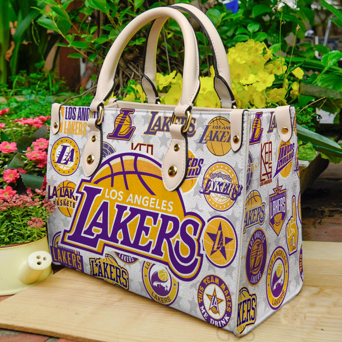 Los Angeles Lakers Leather Handbag 1 Los Angeles Lakers Leather Handbag