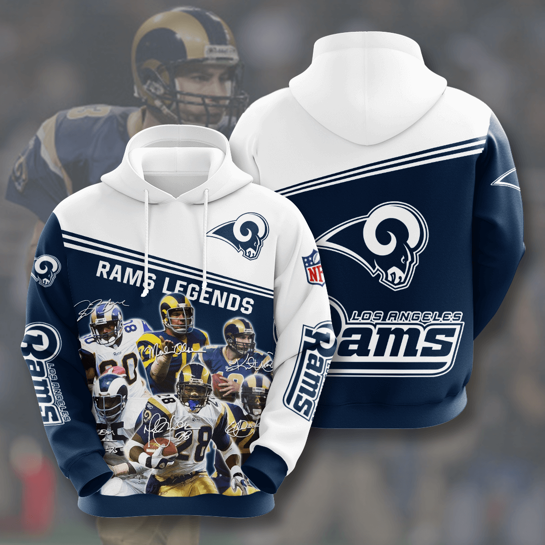 Los Angeles Rams 1 Hoodie Zip Hoodie 3D 1 Los Angeles Rams 1 Hoodie Zip Hoodie 3D