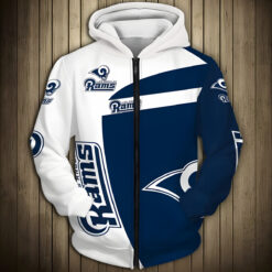 Los Angeles Rams 2 Hoodie Zip Hoodie 3D