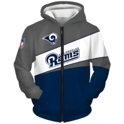 Los Angeles Rams 3 Hoodie Zip Hoodie 3D