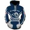Los Angeles Rams Hoodie Zip Hoodie 3D