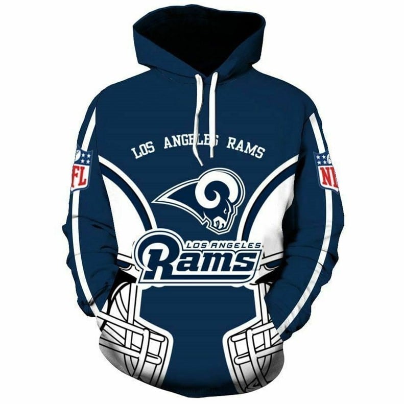 Los Angeles Rams Hoodie Zip Hoodie 3D 1 Los Angeles Rams Hoodie Zip Hoodie 3D