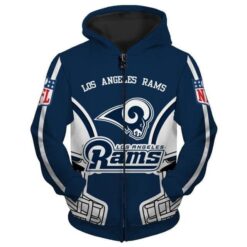 Los Angeles Rams Hoodie Zip Hoodie 3D