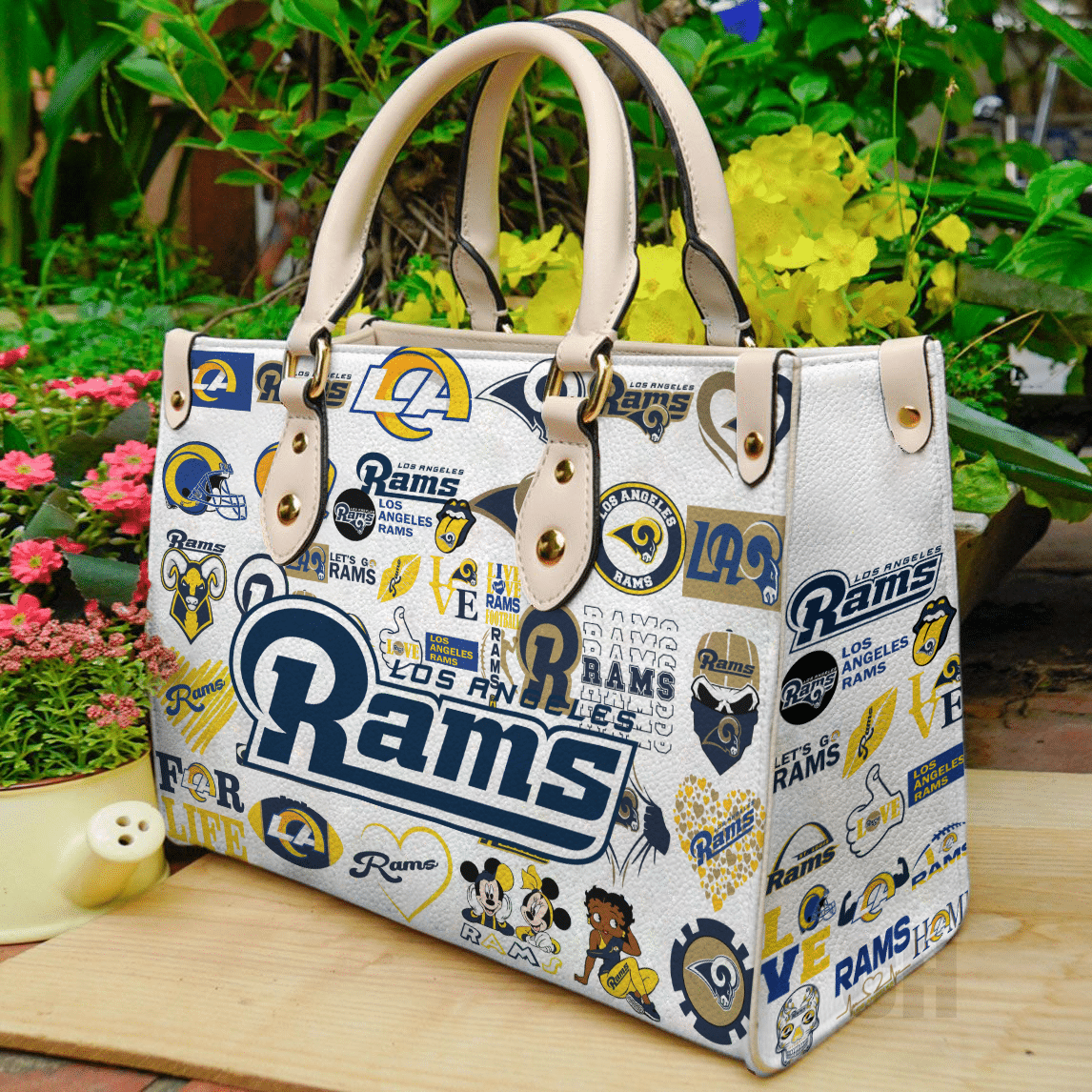 Los Angeles Rams Lover Leather Handbag 1 Los Angeles Rams Lover Leather Handbag