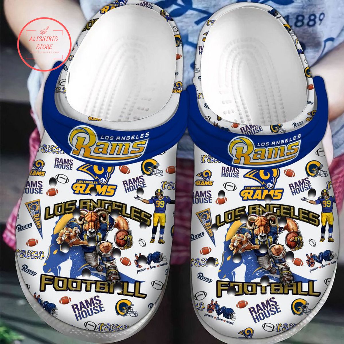 Los Angeles Rams Soft Clogs 1 Los Angeles Rams Soft Clogs