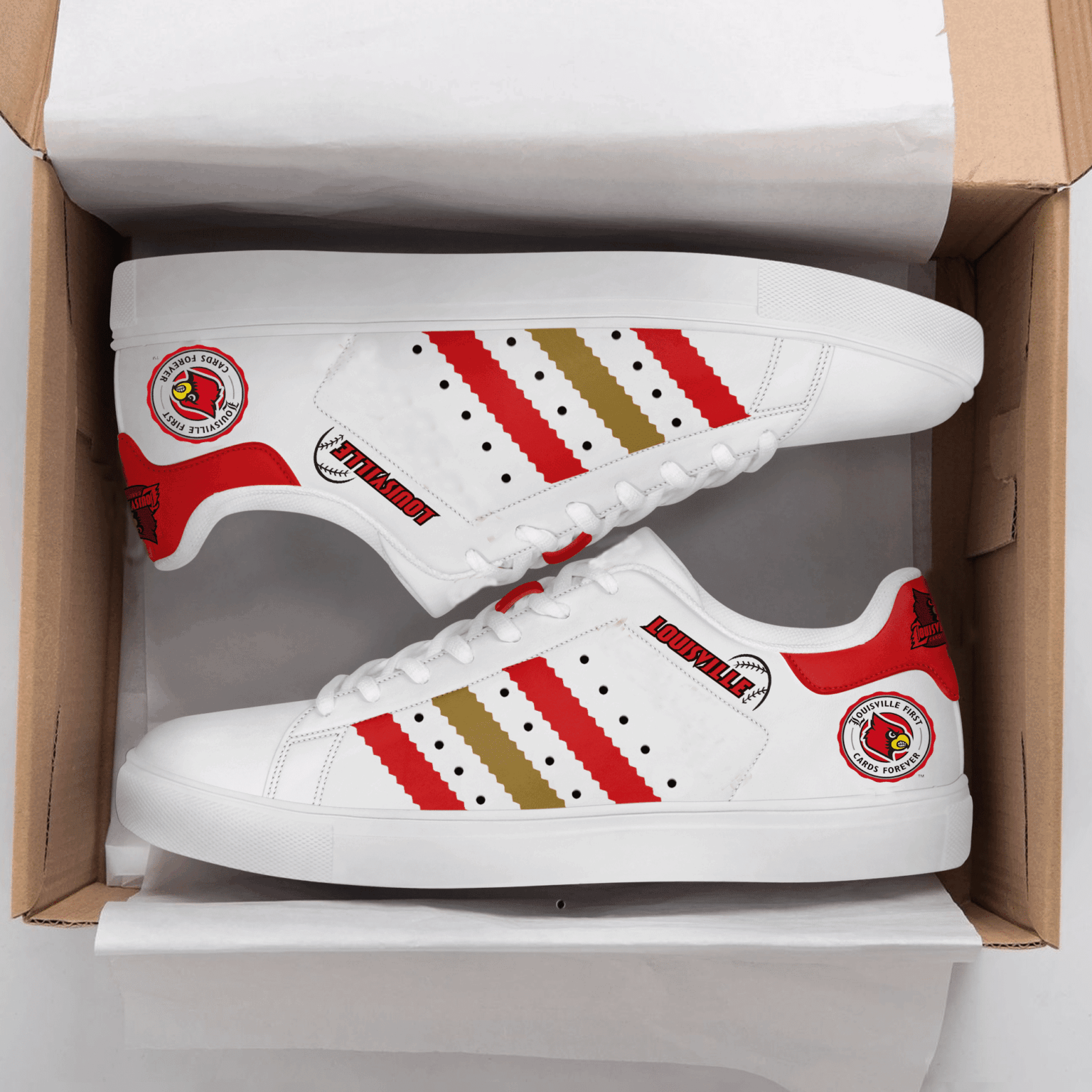 Louisville Cardinal Stan Smith Shoes 1 Louisville Cardinal Stan Smith Shoes