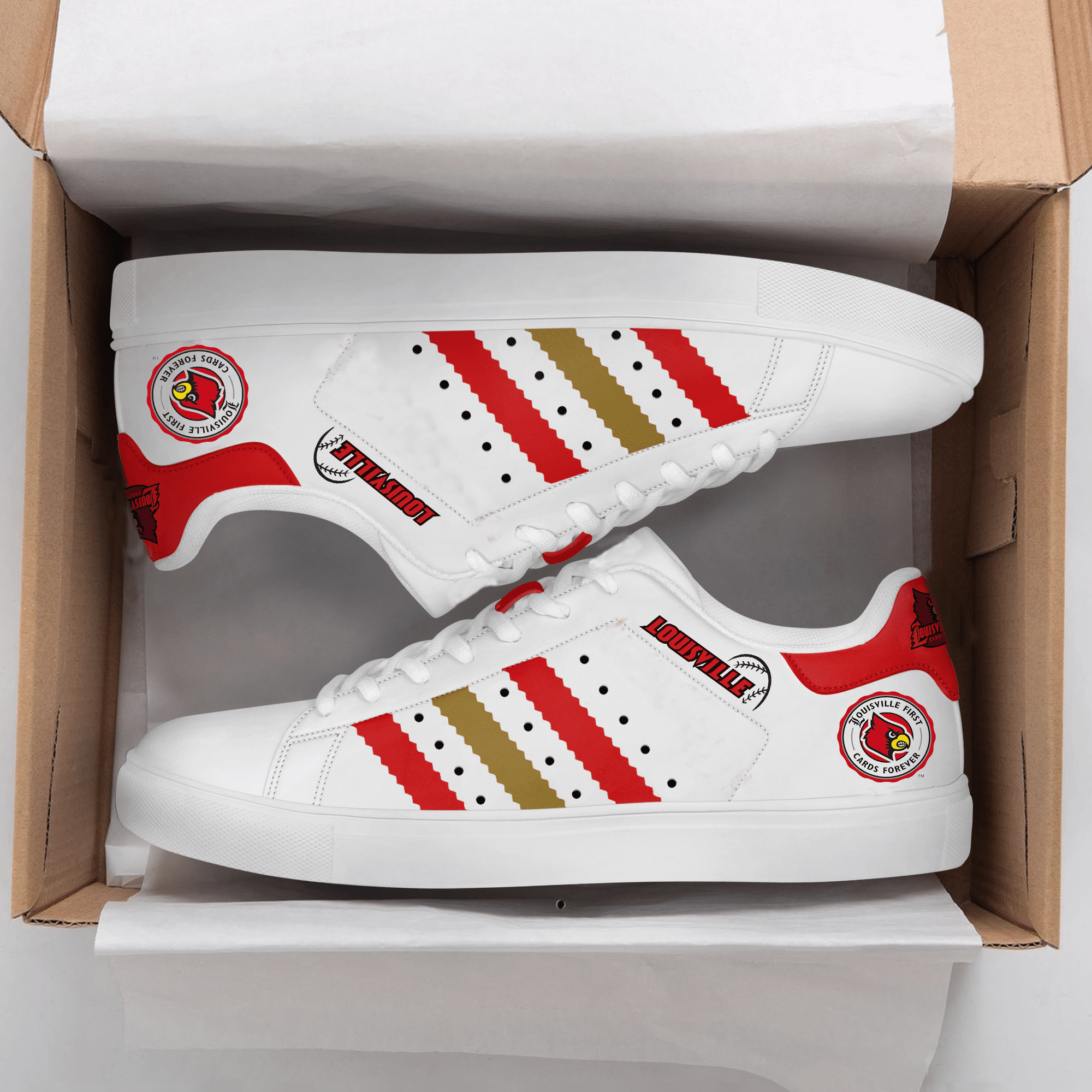 Louisville Cardinal Stan Smith Shoes 1 Louisville Cardinal Stan Smith Shoes