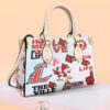 Louisville Cardinals 2G White Leather Handbag