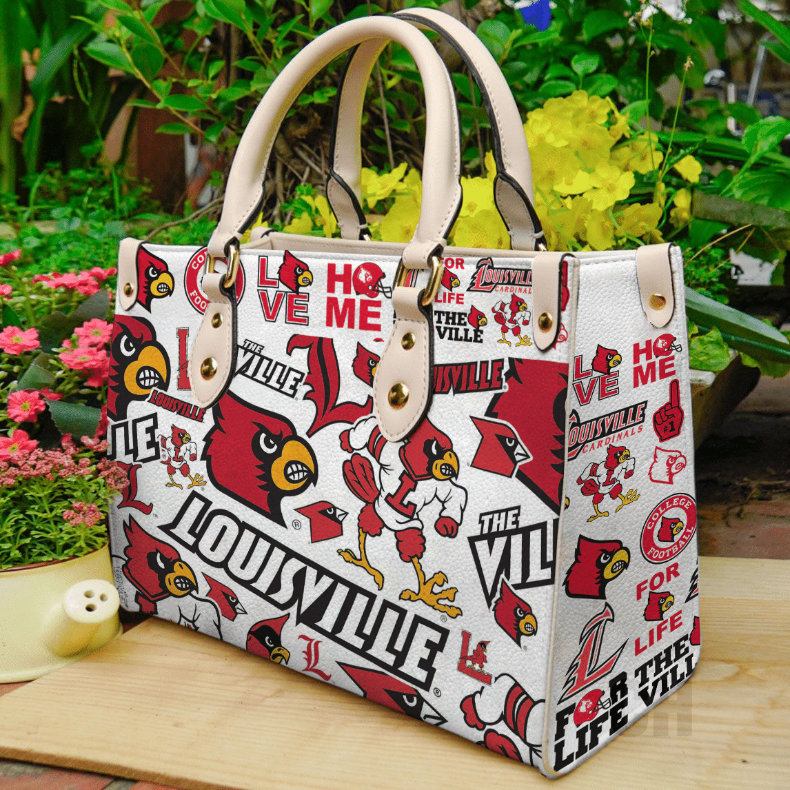 Louisville Cardinals Leather Handbag 1 Louisville Cardinals Leather Handbag