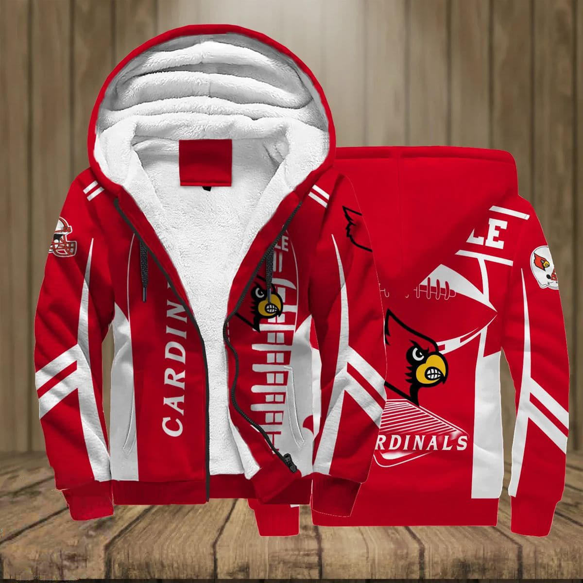 Louisville Cardinals Lover Fleece Jacket 1 Louisville Cardinals Lover Fleece Jacket