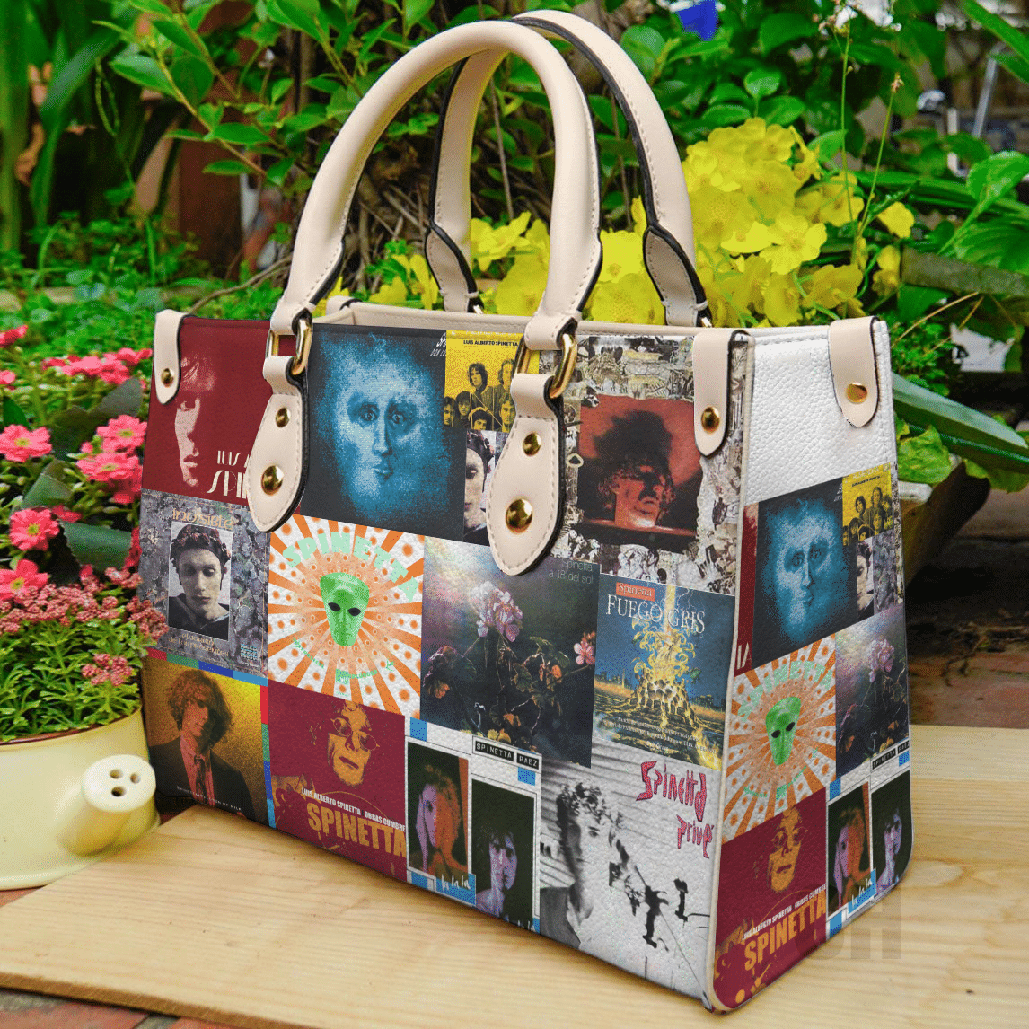 Luis Alberto Spinetta Leather Handbag 1 Luis Alberto Spinetta Leather Handbag