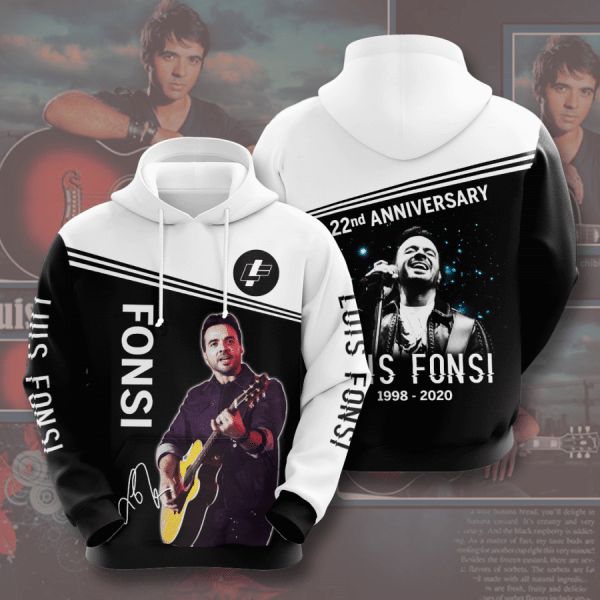 Luis Fonsi Hoodie Zip Hoodie 3D 1 Luis Fonsi Hoodie Zip Hoodie 3D