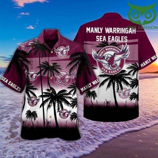 Manly Warringah Sea Eagles Hawaiian Shirt 1 Manly Warringah Sea Eagles Hawaiian Shirt