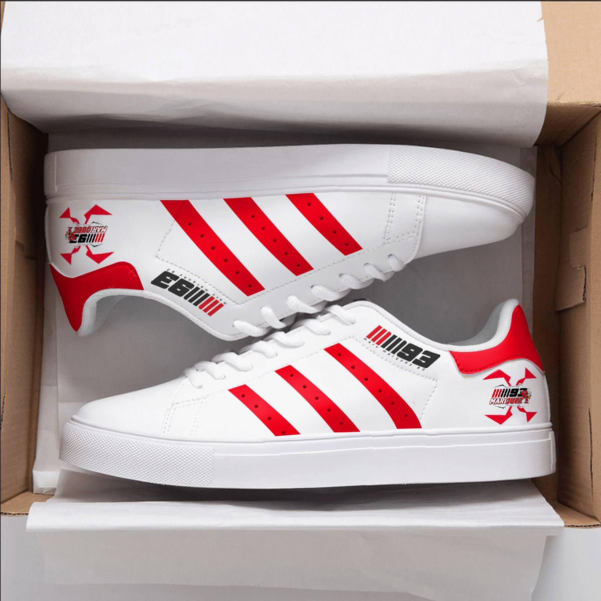Marc Marquez Lover Red Stan Smith Shoes 1 Marc Marquez Lover Red Stan Smith Shoes