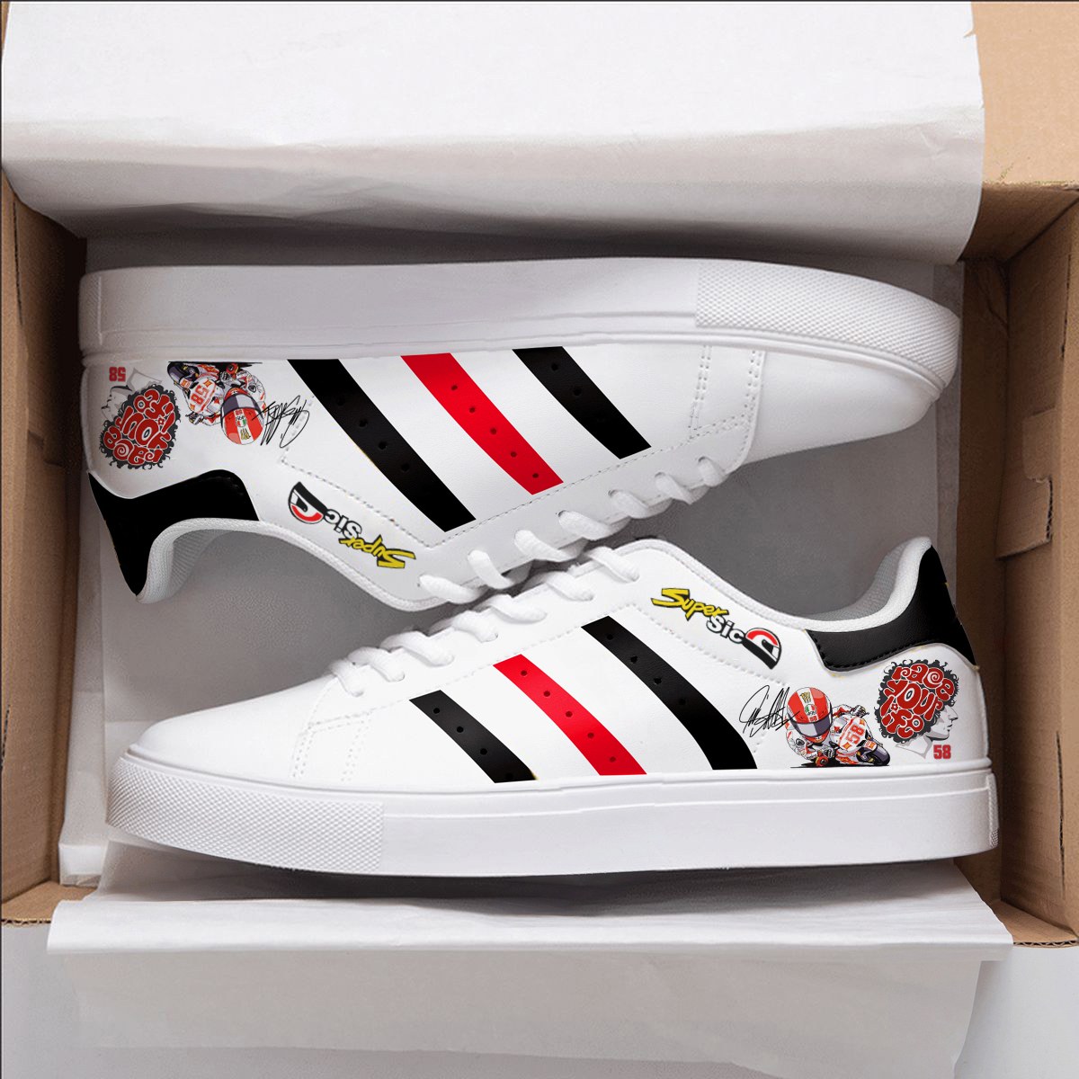 Marco Simoncelli Stan Smith Shoes 1 Marco Simoncelli Stan Smith Shoes