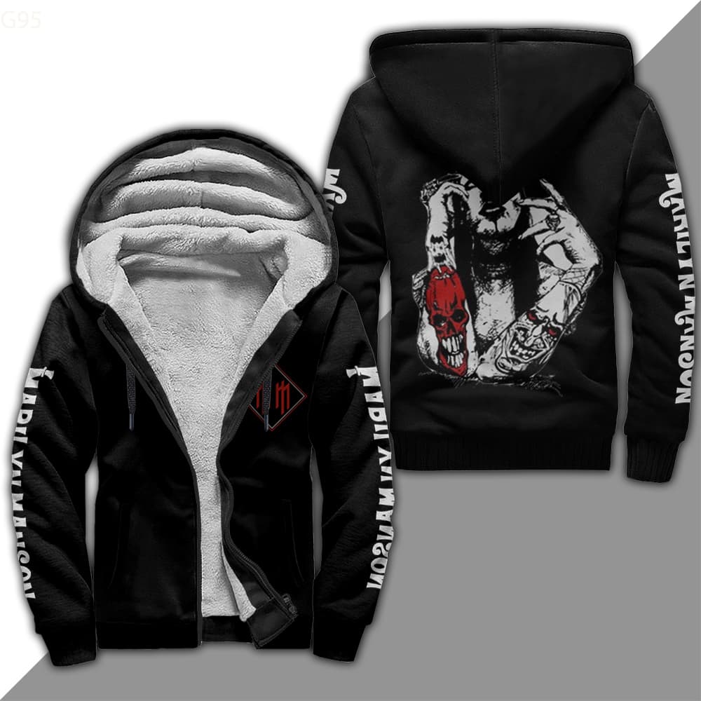 Marilyn Manson Fleece Jacket 1 Marilyn Manson Fleece Jacket
