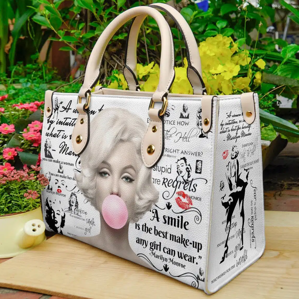 Marilyn Monroe Lover Leather Handbag 1 Marilyn Monroe Lover Leather Handbag