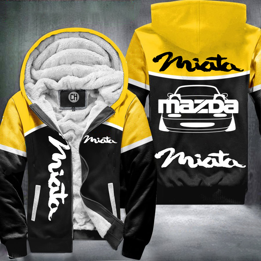 Mazda Miata Yellow Fleece Jacket 1 Mazda Miata Yellow Fleece Jacket