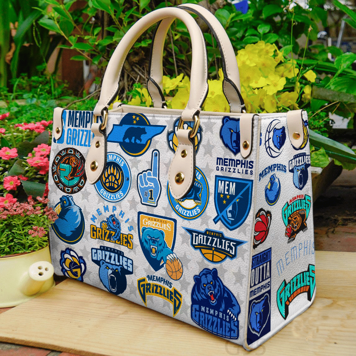 Memphis Grizzlies 1 Leather Handbag 1 Memphis Grizzlies 1 Leather Handbag