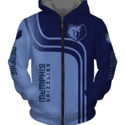 Memphis Grizzlies Hoodie Zip Hoodie 3D