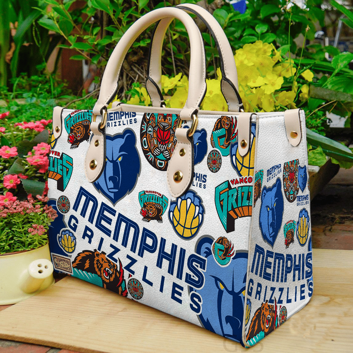Memphis Grizzlies Leather Handbag 1 Memphis Grizzlies Leather Handbag