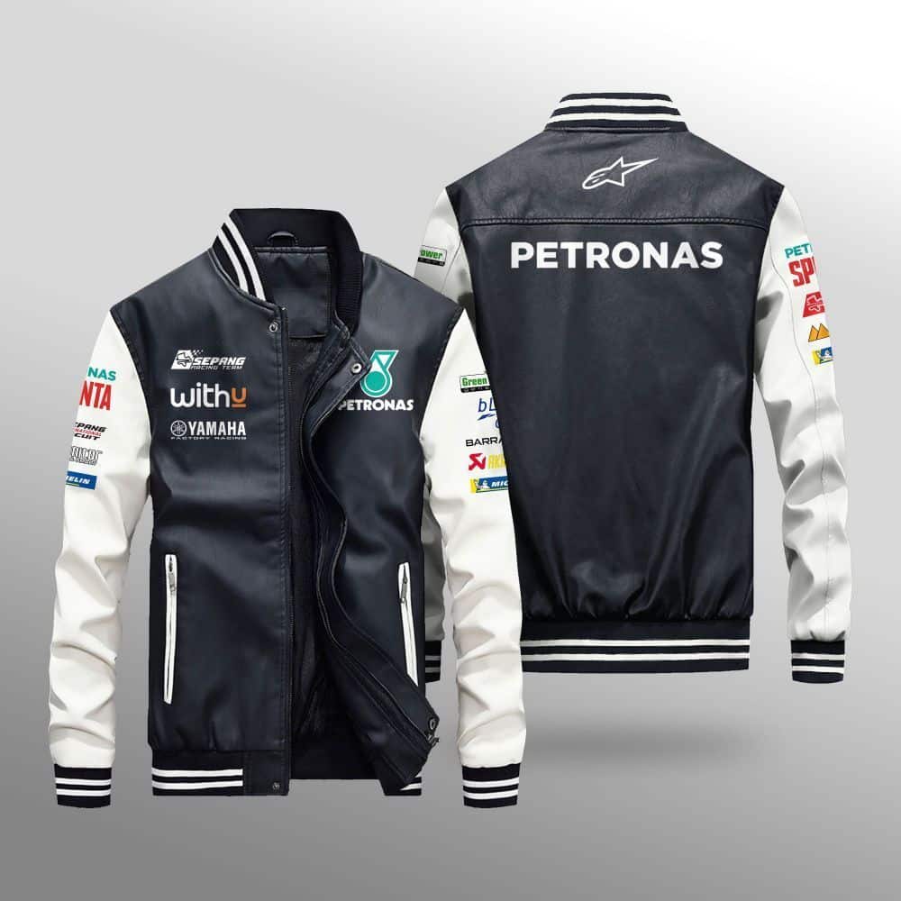 Mercedes-amg Petronas Leather Baseball Jacket 1 Mercedes-amg Petronas Leather Baseball Jacket