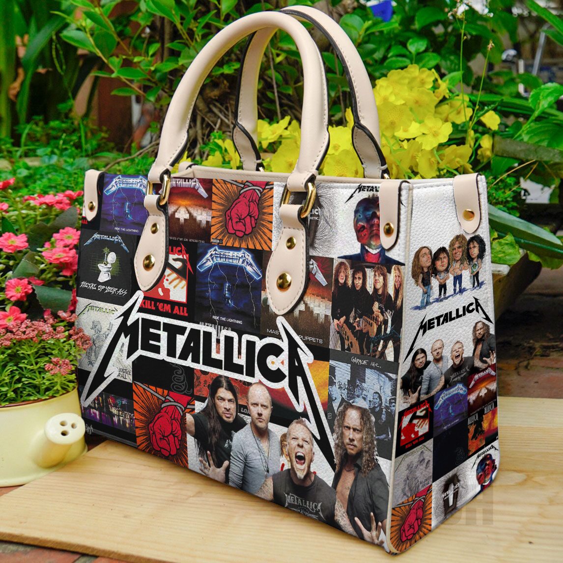 Metallica Leather Handbag 1 Metallica Leather Handbag