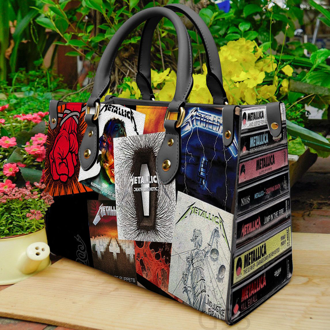 Metallica Leather Handbag 1 Metallica Leather Handbag