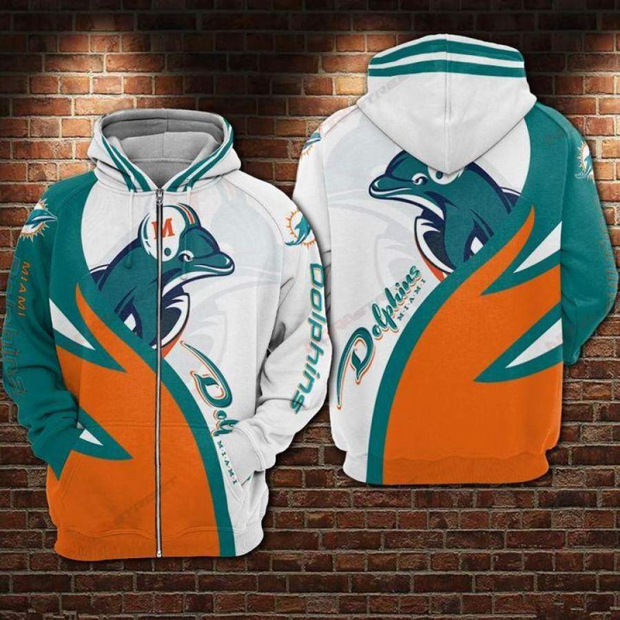 Miami Dolphins 1 Hoodie Zip Hoodie 3D 1 Miami Dolphins 1 Hoodie Zip Hoodie 3D