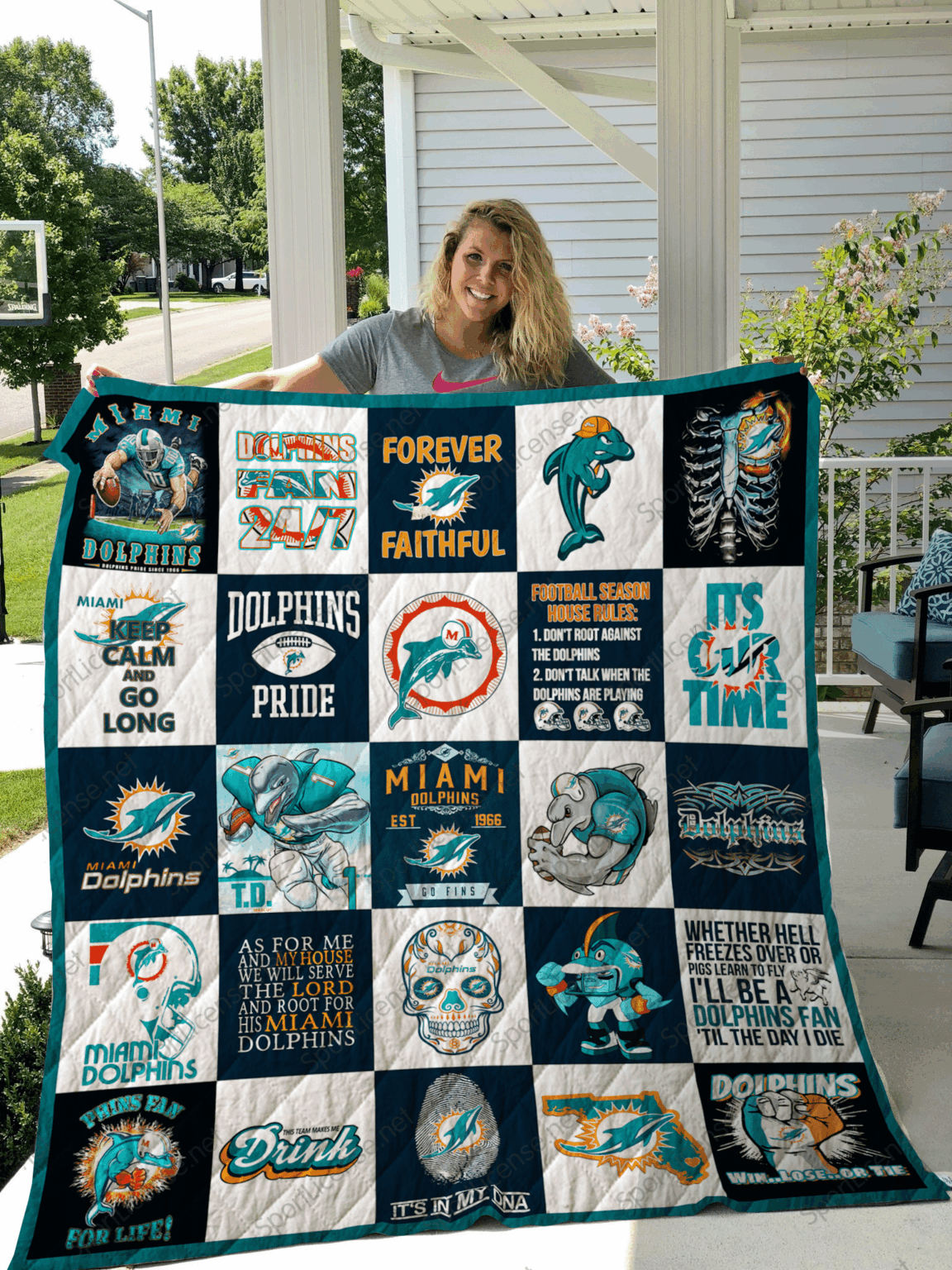 Miami Dolphins 2 Blanket 1 Miami Dolphins 2 Blanket
