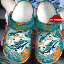 Miami Dolphins 3 Soft Clogs