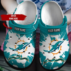 Miami Dolphins 4 Soft Clogs
