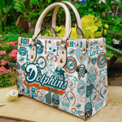 Miami Dolphins Leather Handbag