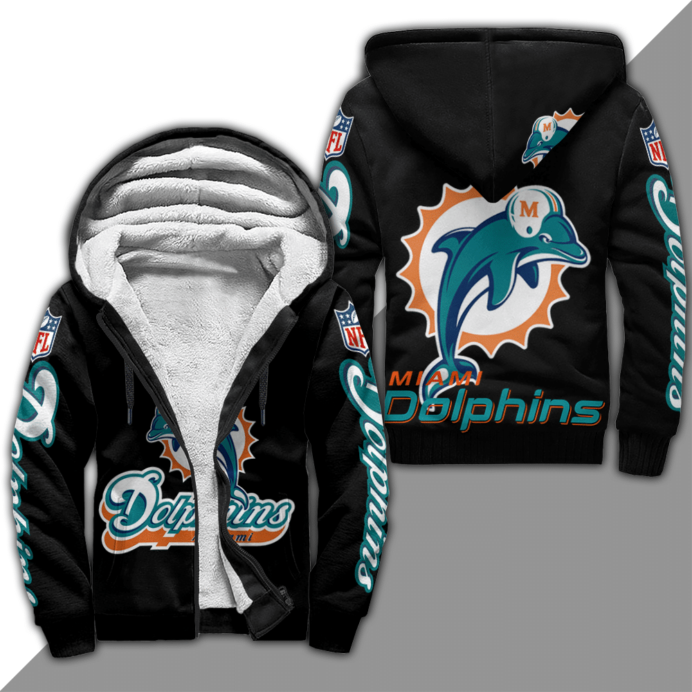 Miami Dolphins Lover Fleece Jacket 1 Miami Dolphins Lover Fleece Jacket