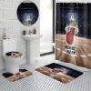 Miami Heat Bathroom Shower Curtain