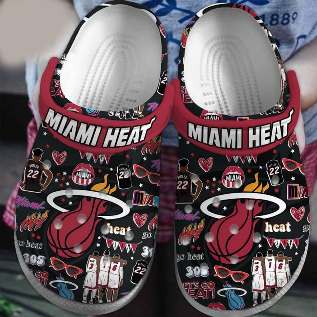 Miami Heat Clogs Shoes 1 Miami Heat Clogs Shoes