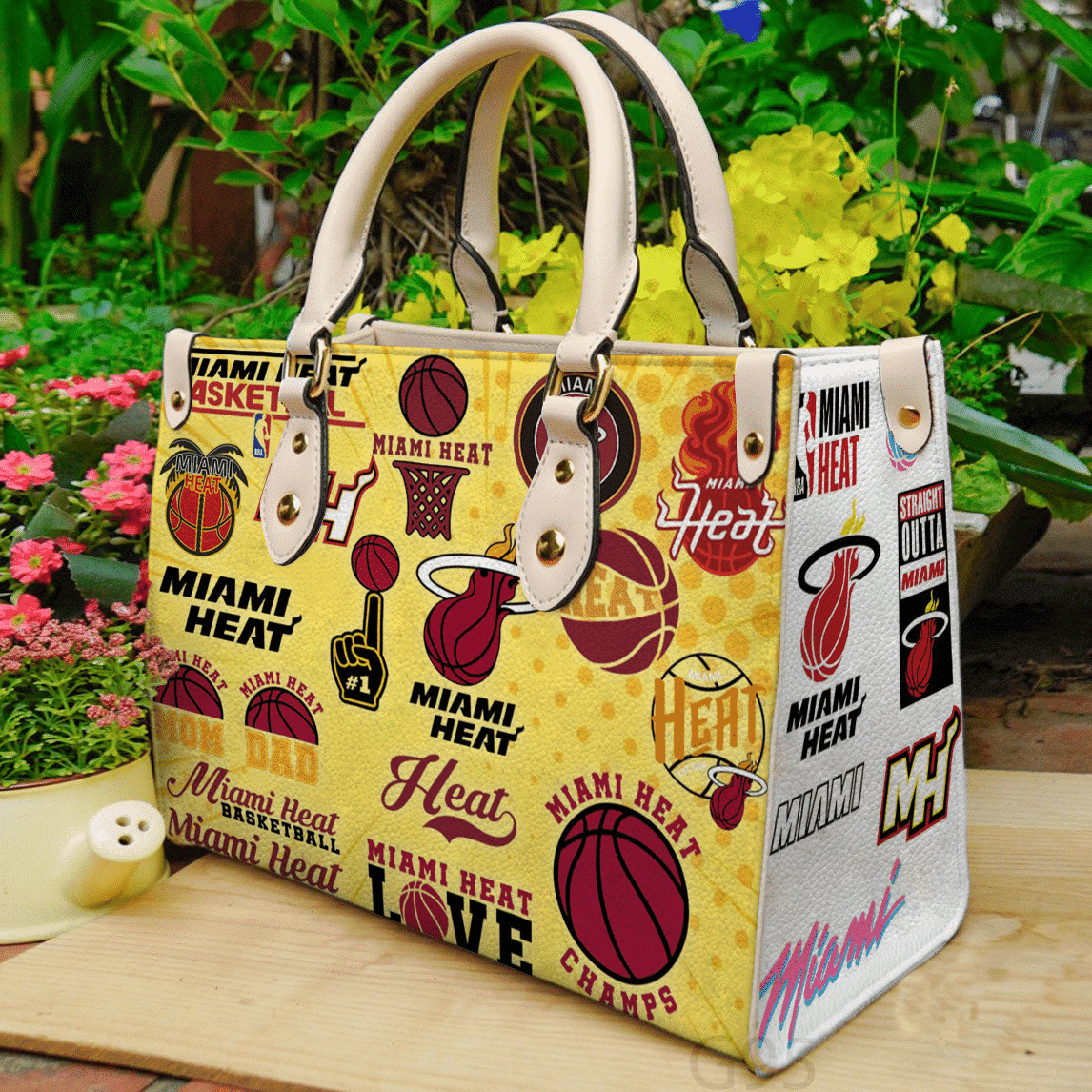 Miami Heat Leather Handbag 1 Miami Heat Leather Handbag