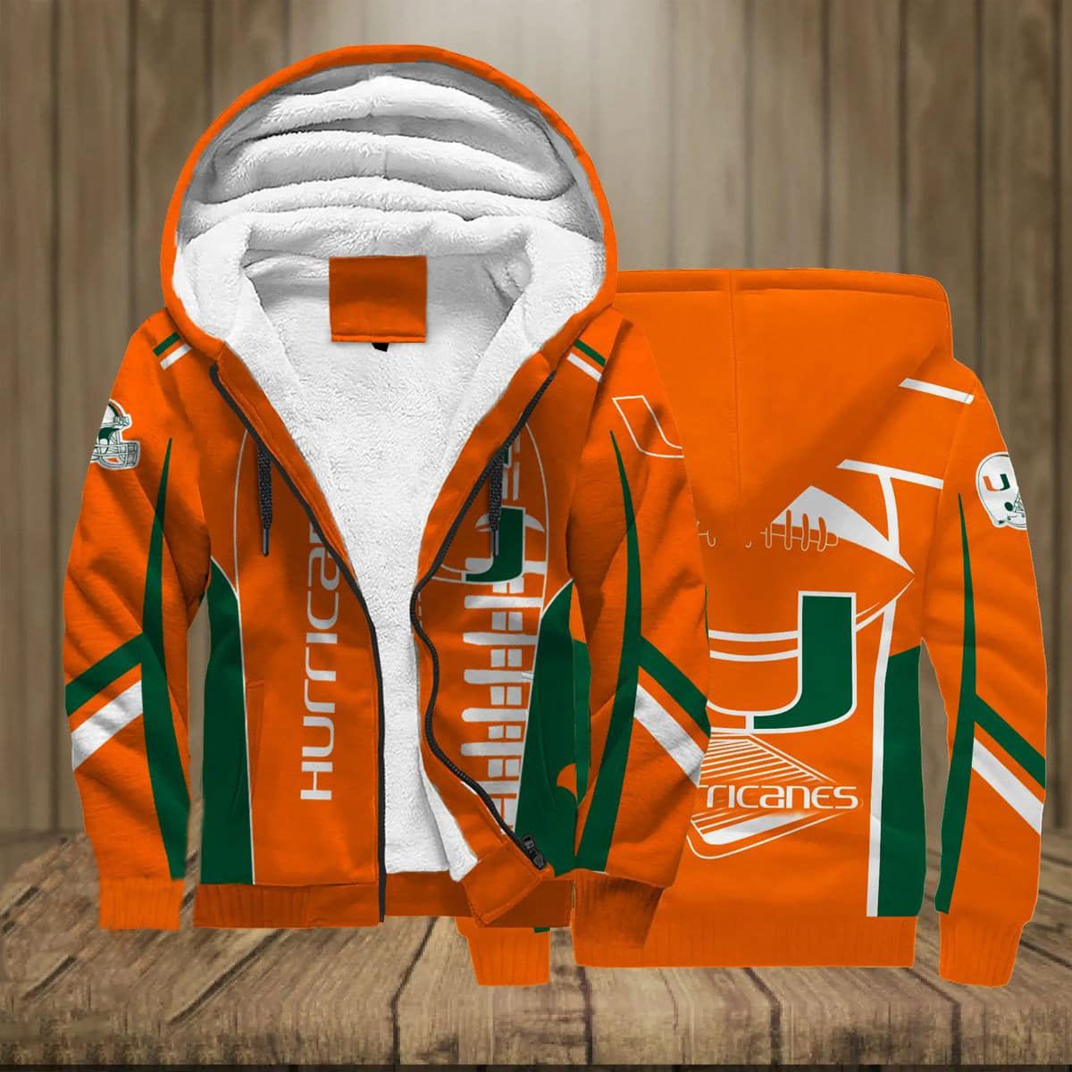 Miami Hurricanes 1G Fleece Jacket 1 Miami Hurricanes 1G Fleece Jacket