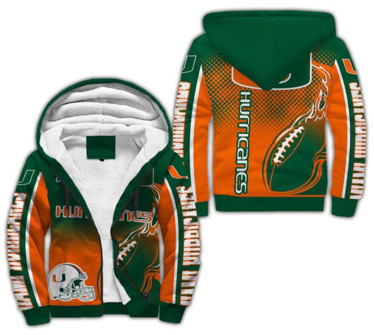 Miami Hurricanes 3G Fleece Jacket 1 Miami Hurricanes 3G Fleece Jacket