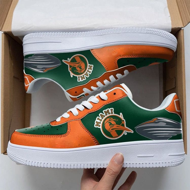 Miami Hurricanes Air Force Shoes 1 Miami Hurricanes Air Force Shoes