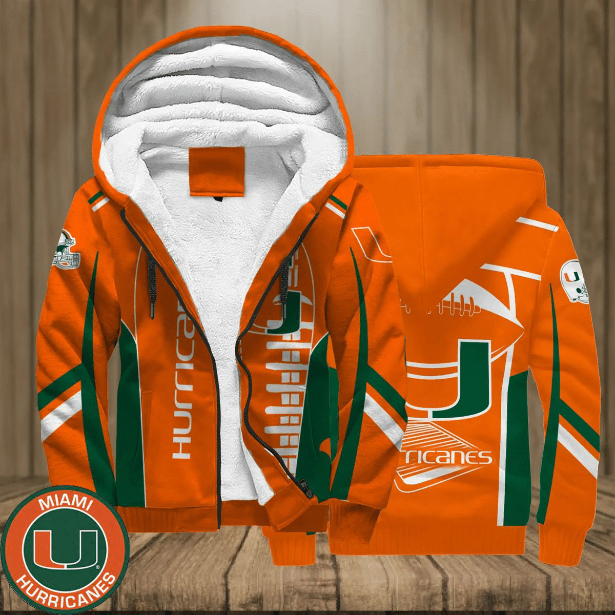 Miami Hurricanes Fleece Jacket 1 Miami Hurricanes Fleece Jacket
