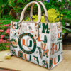 Miami Hurricanes I0 Leather Handbag