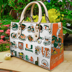 Miami Hurricanes Leather Handbag