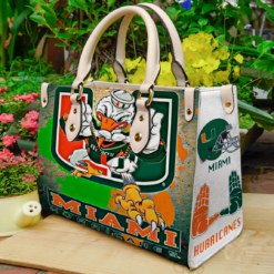 Miami Hurricanes Leather Handbag