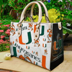 Miami Hurricanes Love A1 Leather Handbag