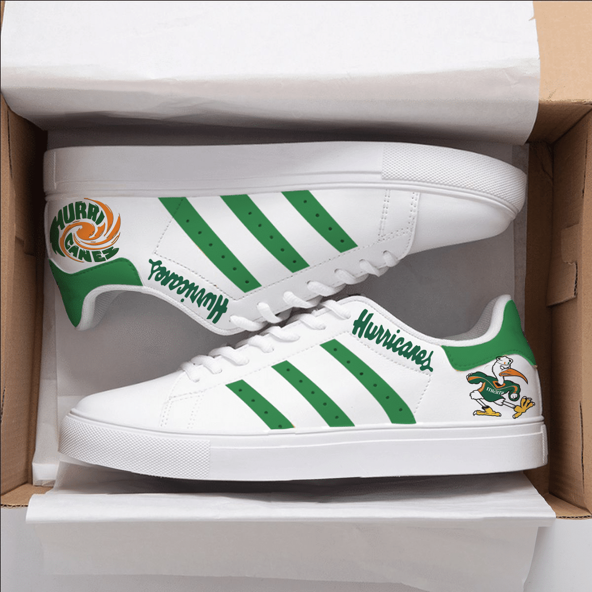 Miami Hurricanes Stan Smith Shoes 1 Miami Hurricanes Stan Smith Shoes